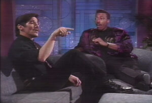 Geraldo with Arsenio Hall