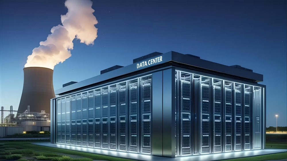 Data center with cooling tower